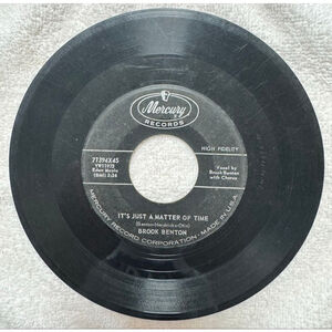 1959 Mercury Records 45 RPM Brook Benton “It's Just A Matter Of Time”